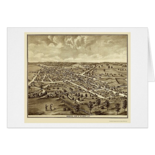De Graff, OH Panoramic Map - 1875 (Voorkant Horizontaal)