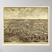 De Graff, OH Panoramic Map - 1875 Poster (Voorkant)