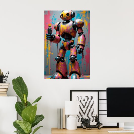 De Graffiti Bot Poster (Thuiskantoor)
