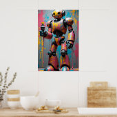 De Graffiti Bot Poster (Keuken)