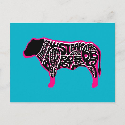 De Grafiek van de Eter van het rundvlees Briefkaart (Voorkant)