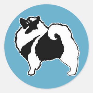 De Grafiek van Keeshond - het Leuke Originele Art. Ronde Sticker