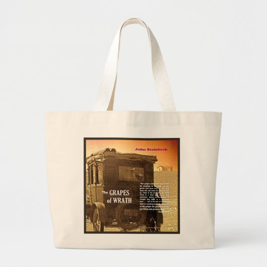 De Grafieken van Wrath tekst Grote Tote Bag (Voorkant)