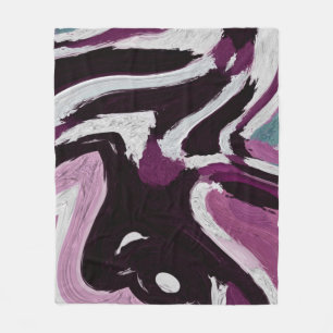 De grafische abstracte achtergrond van de borstels fleece deken