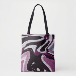 De grafische abstracte achtergrond van de borstels tote bag