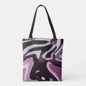 De grafische abstracte achtergrond van de borstels tote bag (Achterkant)