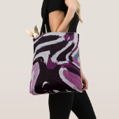 De grafische abstracte achtergrond van de borstels tote bag (Dichtbij)