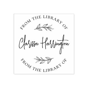 De grafische Botanische Verlaten Douane van de Bib Rubberstempel