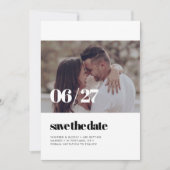 De grafische elegant sparen de datumfoto kaart (Voorkant)