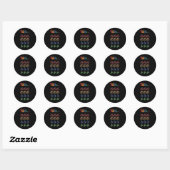 De grafische elementen T Ronde Sticker (Vel)