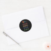 De grafische elementen T Ronde Sticker (Envelop)