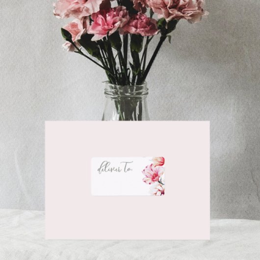 De grafische Floral van de Waterverf levert aan he Etiket