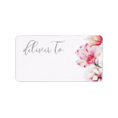 De grafische Floral van de Waterverf levert aan he Etiket (Voorkant)