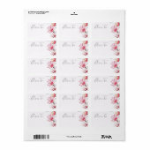 De grafische Floral van de Waterverf levert aan he Etiket (Full Sheet)