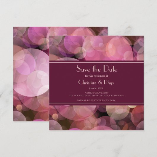 De grafische kleuren sparen de Datum Save The Date (Voorkant / Achterkant)