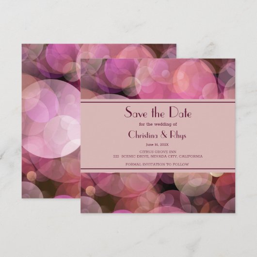 De grafische kleuren sparen de Datum Save The Date (Voorkant / Achterkant)