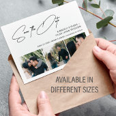 De grafische manuscriptfoto MINI SIZE bruiloft spa Notitiekaartje