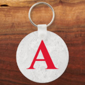 De grafische monogram professionele vlakke voegt n sleutelhanger (Voorkant)