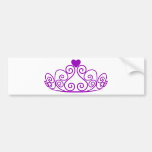DE GRAFISCHE PERSONALISEERBARE KROON VAN DE PAARSE BUMPERSTICKER