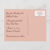 De grafische  Rozen die de datum sparen Aankondigingskaart (Achterkant)