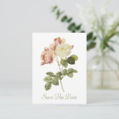 De grafische  Rozen die de datum sparen Aankondigingskaart (Staand voorkant)