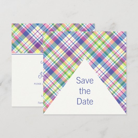 De grafische speeldatum opslaan save the date (Voorkant / Achterkant)