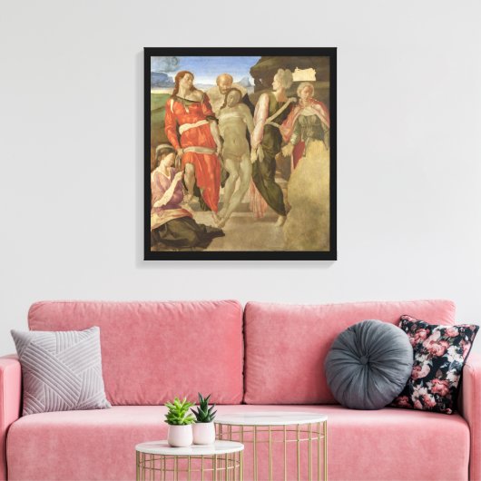 De graflegging door Michelangelo Canvas Afdruk (Insitu (Woonkamer))
