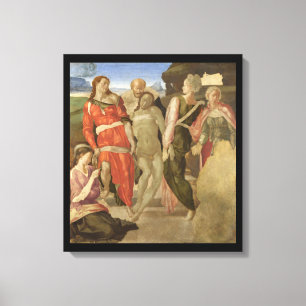 De graflegging door Michelangelo Canvas Afdruk