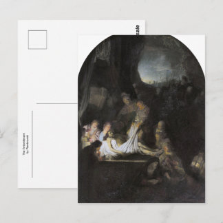 De Graflegging door Rembrandt Ansichtkaart Briefkaart