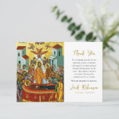 De Graflegging van Christus Icoon Orthodoxe Uitvaa Bedankkaart (Staand voorkant)