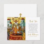 De Graflegging van Christus Icoon Orthodoxe Uitvaa Bedankkaart (Voorkant / Achterkant)