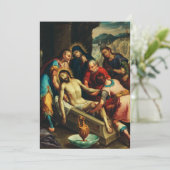 De graflegging van Christus Juan Rodríguez Juarez Bedankkaart (Staand voorkant)