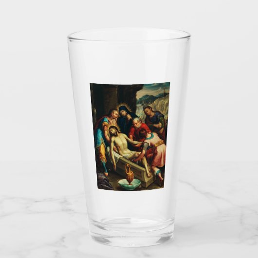 De Graflegging van Christus Juan Rodríguez Juarez Glas (Voorkant)