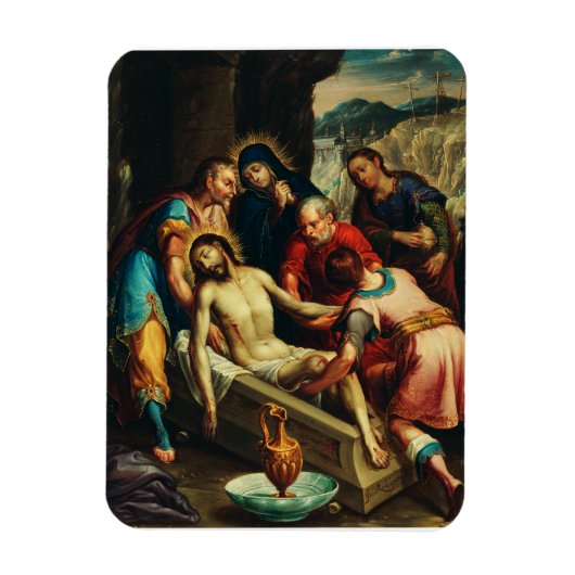 De Graflegging van Christus Juan Rodríguez Juarez Magneet (Verticaal)