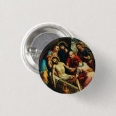De graflegging van Christus Juan Rodríguez Juarez Ronde Button 3,2 Cm (Voorkant /achterkant)