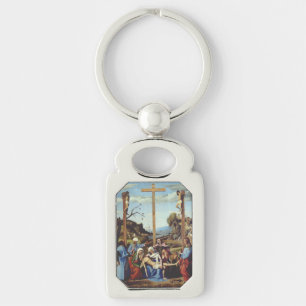 De graflegging van Jezus Christus Sleutelhanger