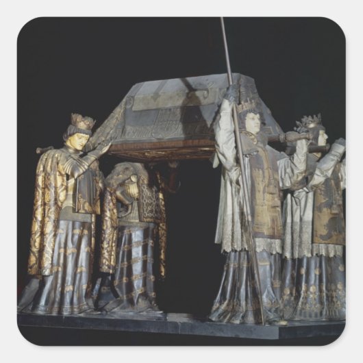 De graftomb van Christoffel Columbus Vierkante Sticker (Voorkant)