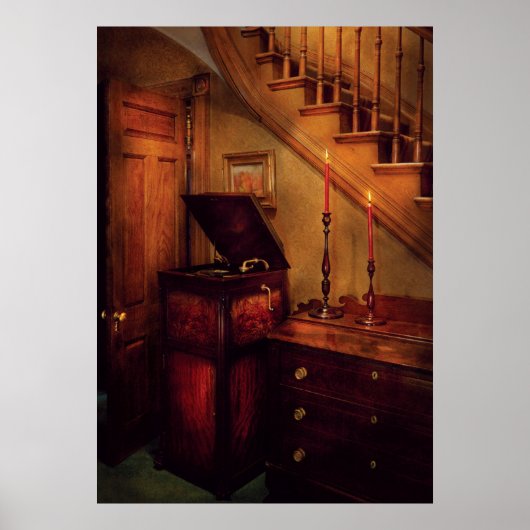 De Gramophone in de hoek Poster (Voorkant)