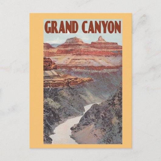 De Grand Canyon, de klassieke reisstijl Briefkaart (Voorkant)