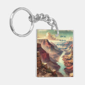 De Grand Canyon en Quote Sleutelhanger (Voorkant Links)