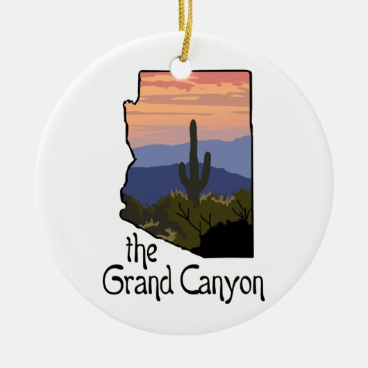 De Grand Canyon Keramisch Ornament (Voorkant)