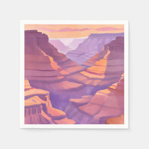 De Grand Canyon   Nationaal Park Aquarel Servet