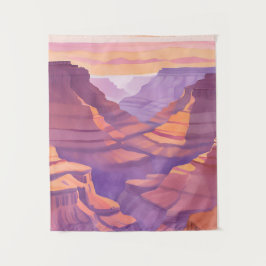 De Grand Canyon | Nationaal Park Aquarel Wandkleed