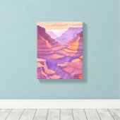 De Grand Canyon | National Park Waterverf Canvas Afdruk (Insitu (Houten vloer))