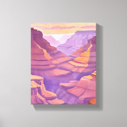 De Grand Canyon | National Park Waterverf Canvas Afdruk (Voorkant)