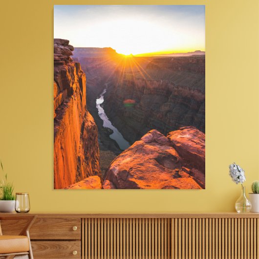 De Grand Canyon Sunrise Wall Art Canvas Afdruk (Insitu (Woonkamer))