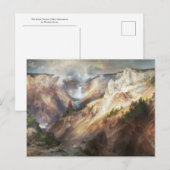 De Grand Canyon van de Yellowstone, Thomas Moran Briefkaart (Voorkant / Achterkant)