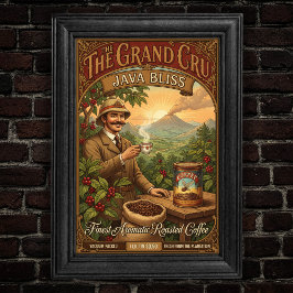 De Grand Cru Java Bliss Coffee Poster