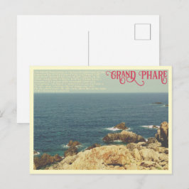 De Grand Phare strandlijn Jijel, Algerije Briefkaart