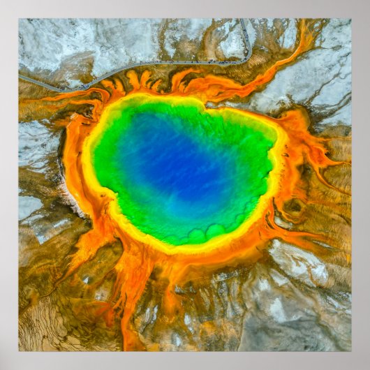 De Grand Prismatic Spring Poster (Voorkant)